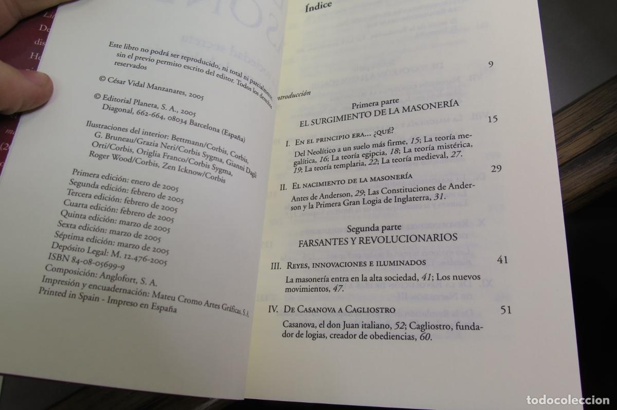 Libros de segunda mano: Los masones. C&eacute;sar Vidal Manzanares - Foto 2