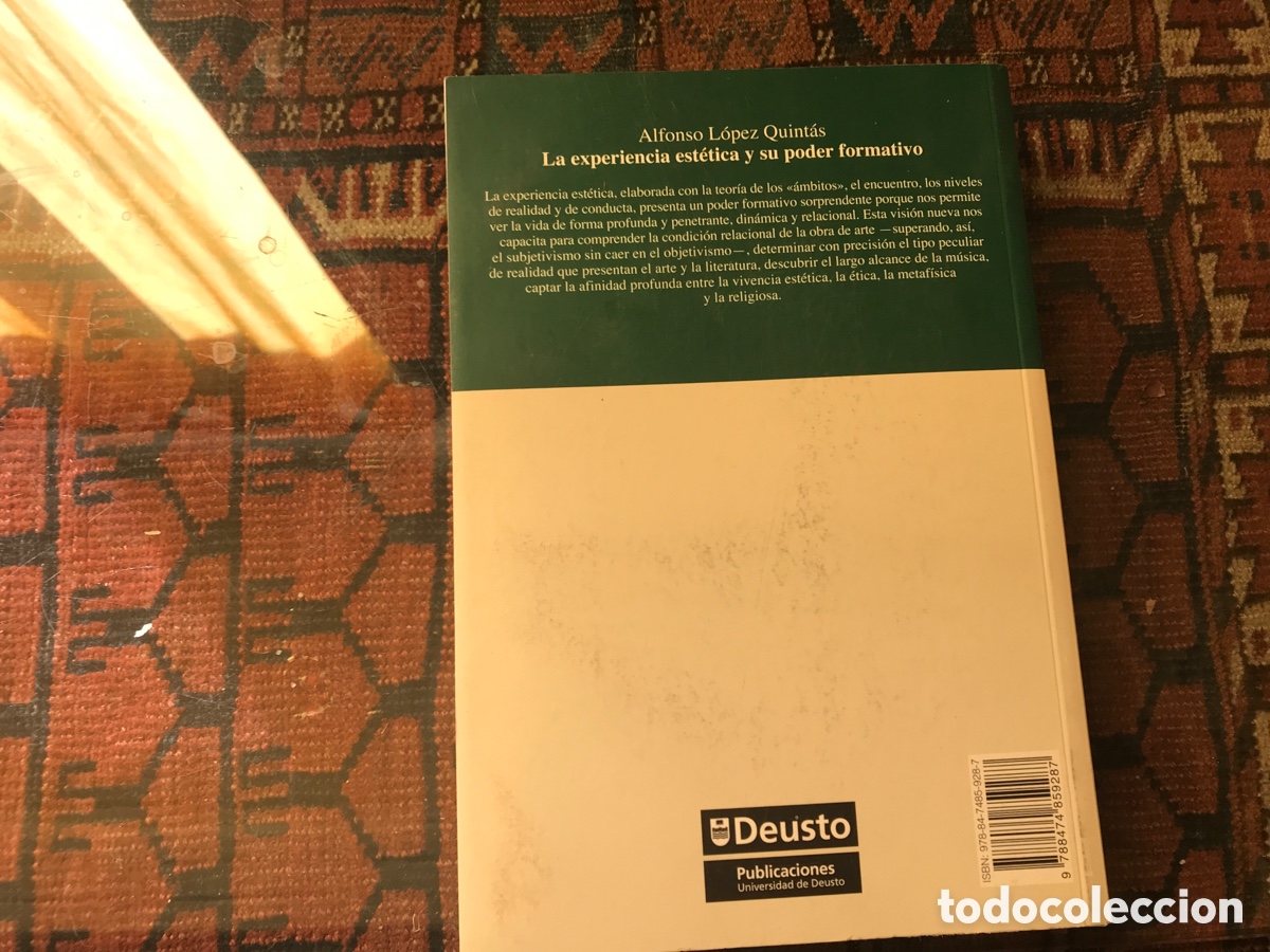 Libros de segunda mano: La experiencia est&eacute;tica y su poder formativo. Alfonso L&oacute;pez Quint&aacute;s. Deusto. Como nuevo - Foto 3