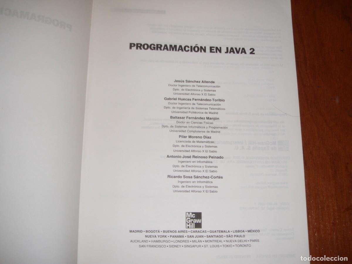 Libros de segunda mano: LIBRO PROGRAMACI&Oacute;N EN JAVA 2 SCHAUM - Foto 2