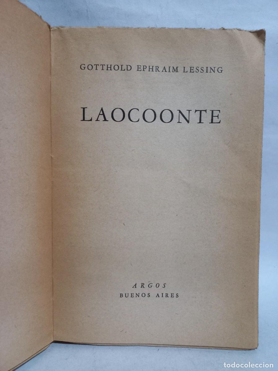 Libros de segunda mano: Gotthold Ephraim Lessing - Laocoonte - Primera edici&oacute;n en espa&ntilde;ol - 1946 - Foto 3