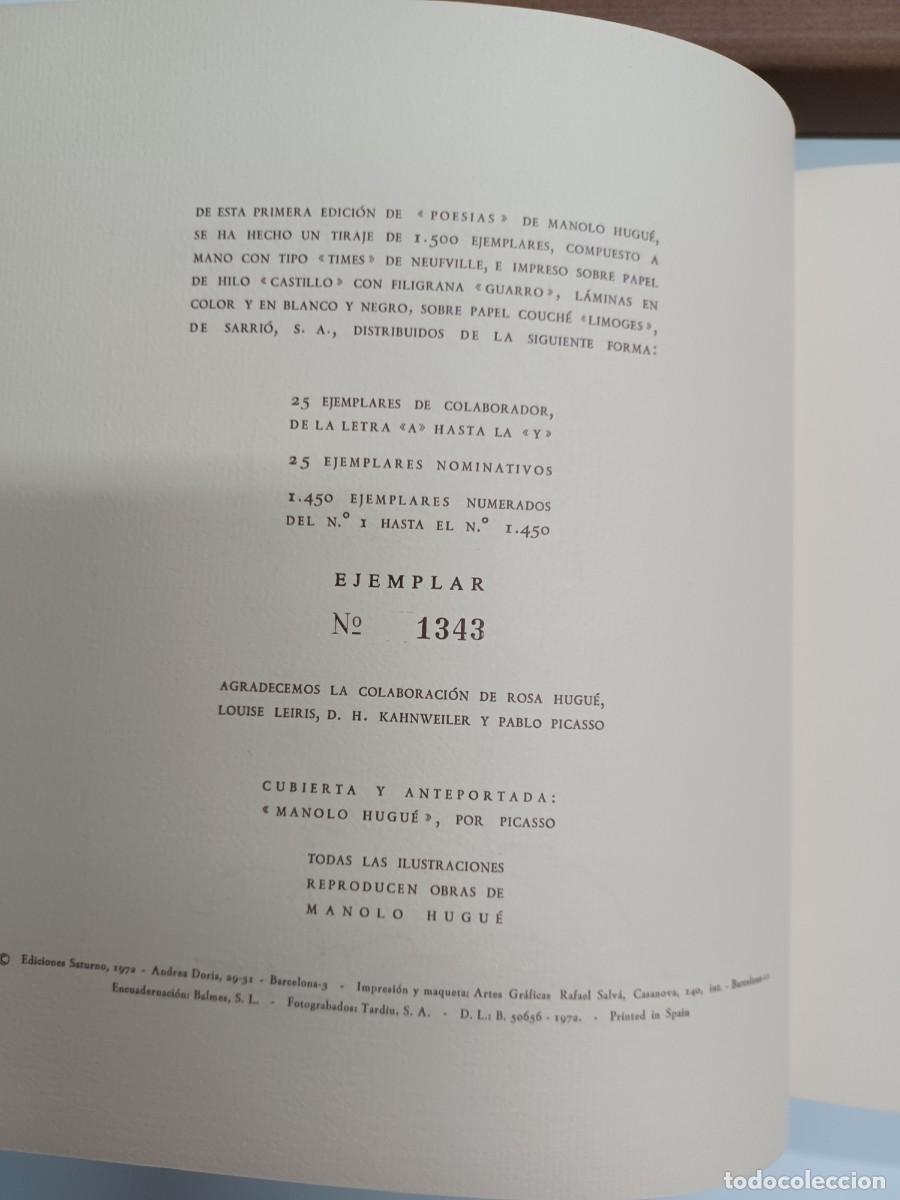 Libros de segunda mano: HUGU&Eacute;, MANOLO. POES&Iacute;AS - Foto 4