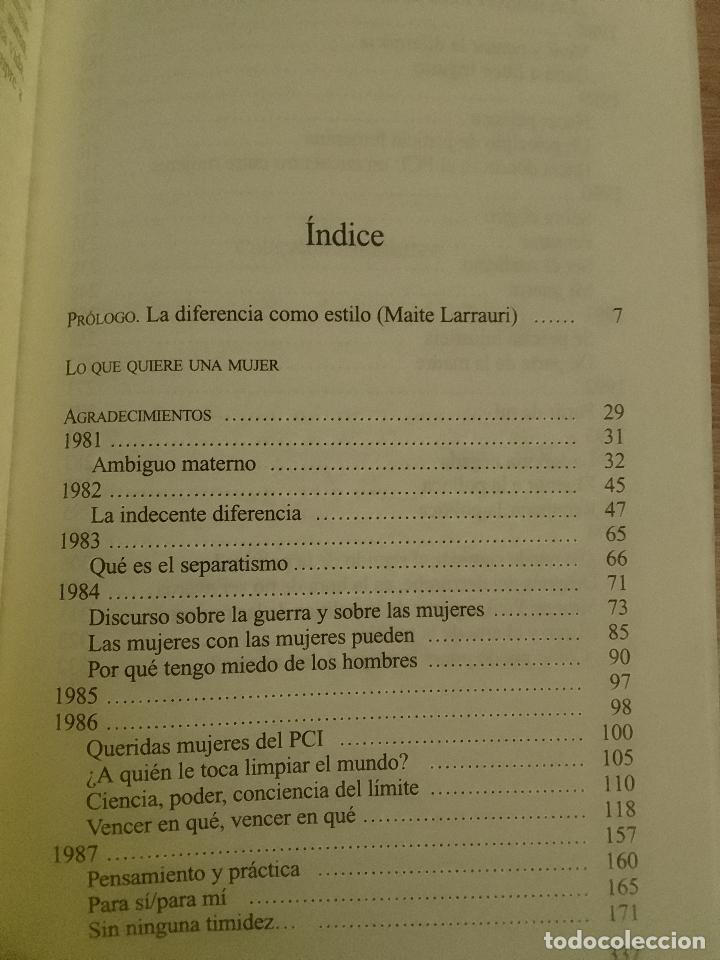 Libros de segunda mano: Alessandra Bocchetti: Lo que quiere una mujer (SUBRAYADO) - Foto 2