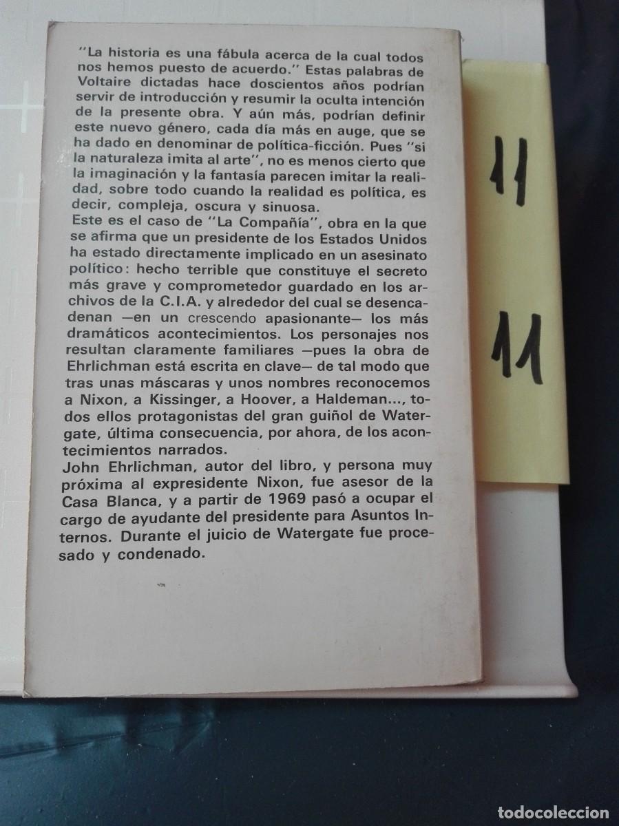 Libros de segunda mano: LA COMPA&Ntilde;&Iacute;A JOHN EHRLICHMAN (ESPIONAJE) - Foto 2