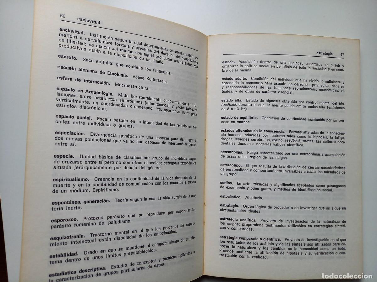 Libros de segunda mano: DICCIONARIO DE ANTROPOLOGIA. Ediciones Bellaterra - Foto 7