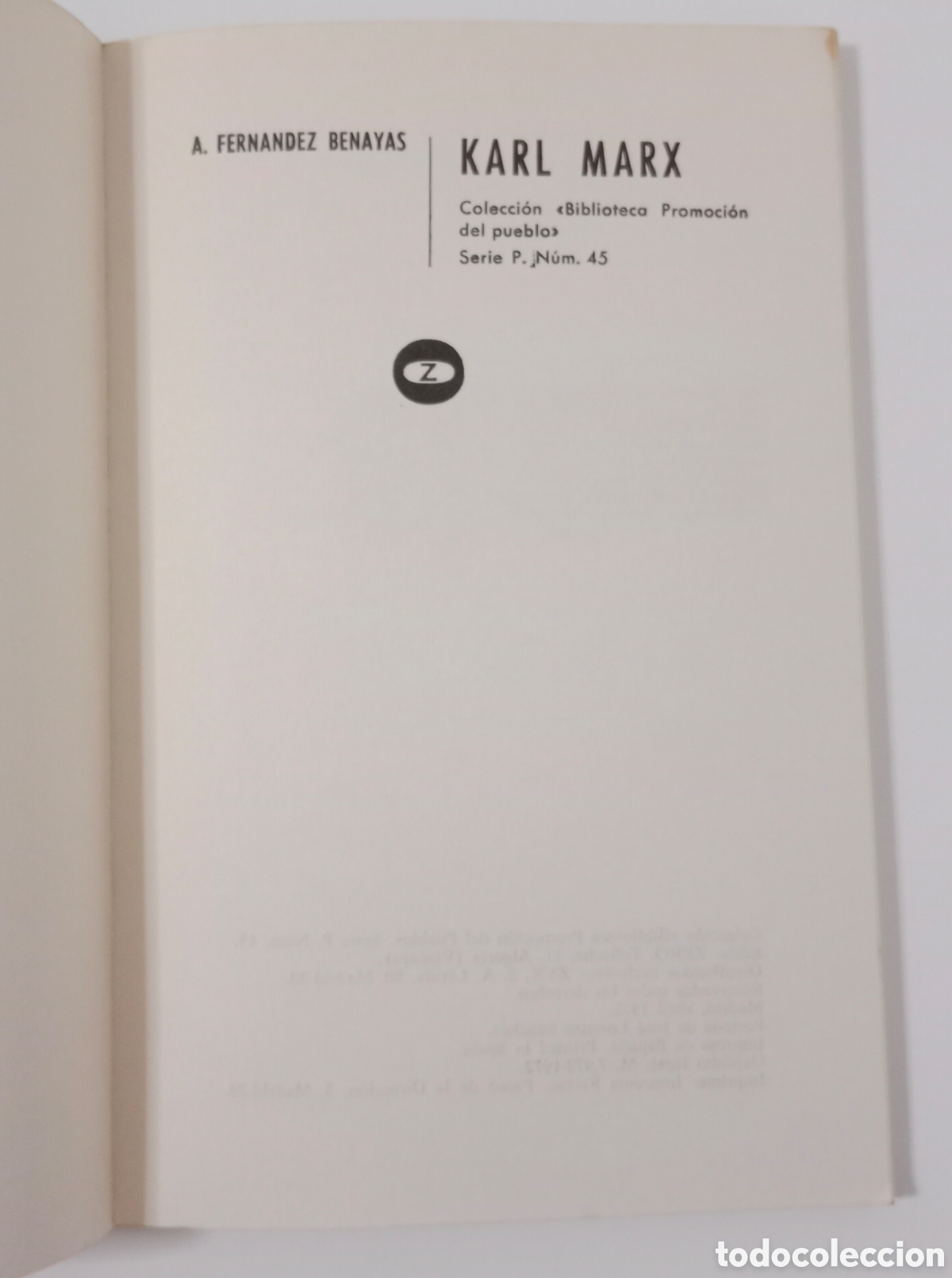 Libros de segunda mano: KARL MARX - A. FERN&Aacute;NDEZ BENAYAS - Foto 3