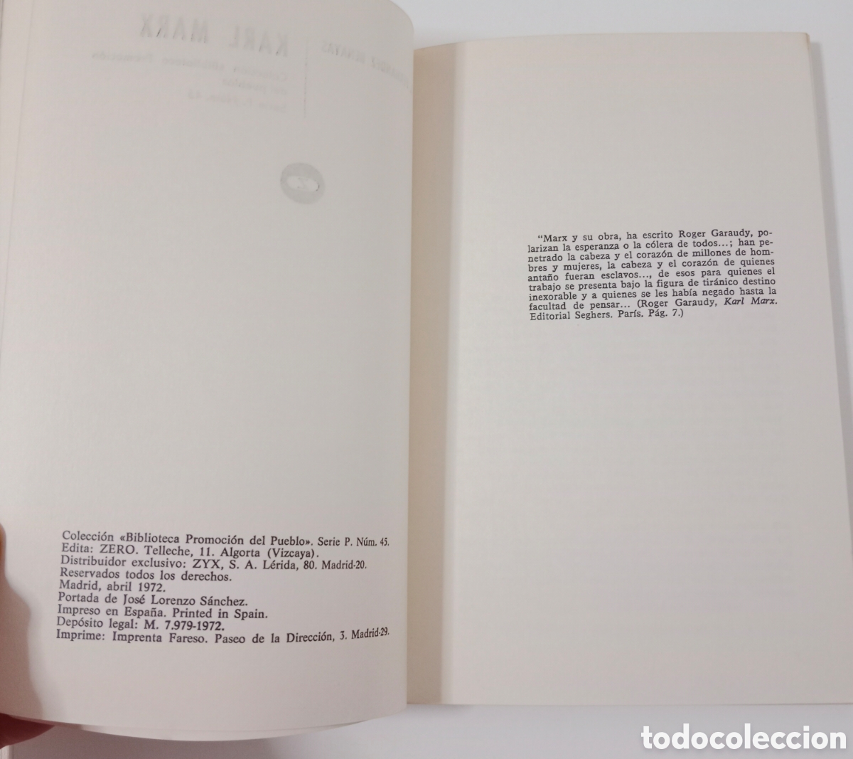 Libros de segunda mano: KARL MARX - A. FERN&Aacute;NDEZ BENAYAS - Foto 4