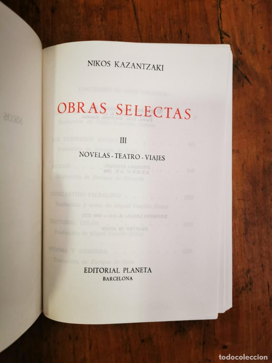 Libros de segunda mano: KAZANTZAKI, Nikos. Obras selectas: [3 tomos] - Foto 7