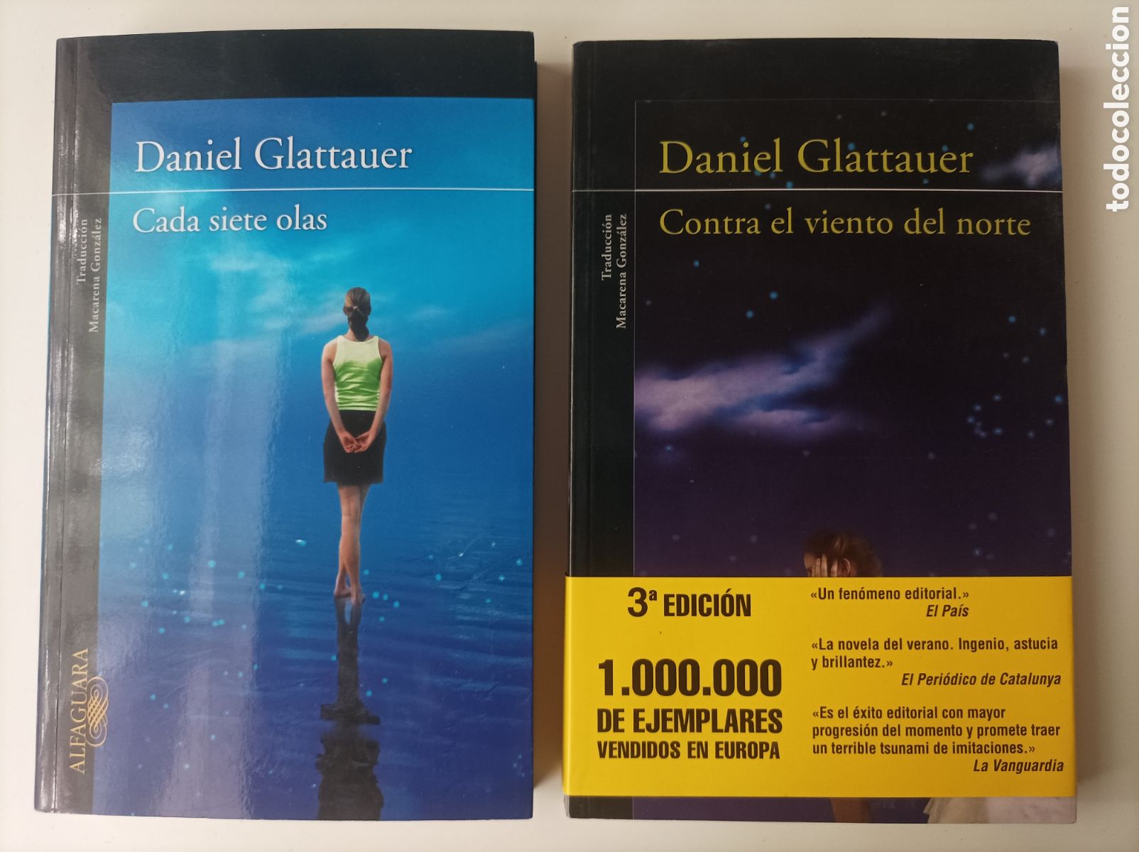 Libros de segunda mano: Contra el viento del norte + Cada siete olas / DANIEL GLATTAUER - Foto 1