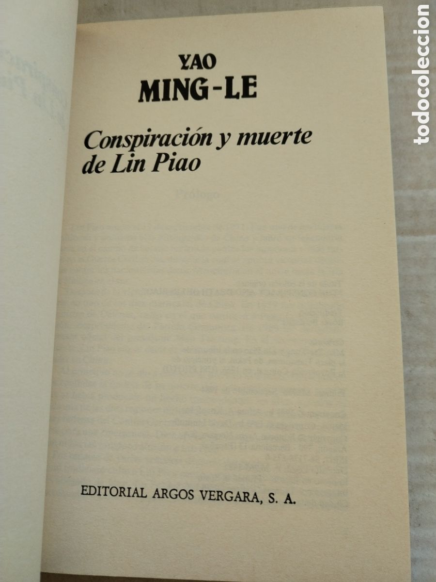 Libros de segunda mano: CONSPIRACI&Oacute;N Y MUERTE DE LIN PIAO/MING-LE - Foto 2