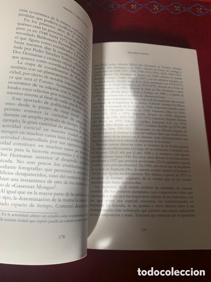 Libros de segunda mano: Antonio J. L&oacute;pez Guti&eacute;rrez&hellip; y Dos Hermanas. Miscel&aacute;nea Oripense, 4. - Foto 10