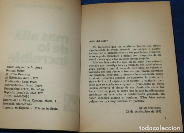 Libros de segunda mano: Mas all&aacute; de los increible - Brian Branston - Ediciones Aura (1976) - Foto 3
