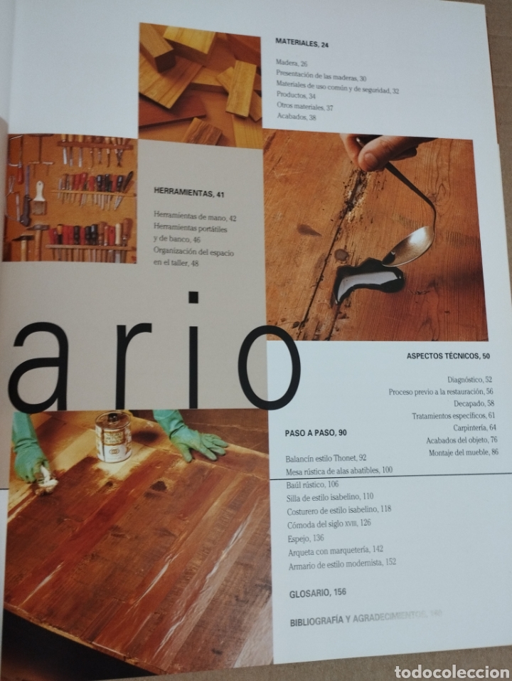 Libros de segunda mano: RESTAURACI&Oacute;N DE MADERA (PARRAM&Oacute;N) COLECCI&Oacute;N ARTES Y OFICIOS - Foto 5
