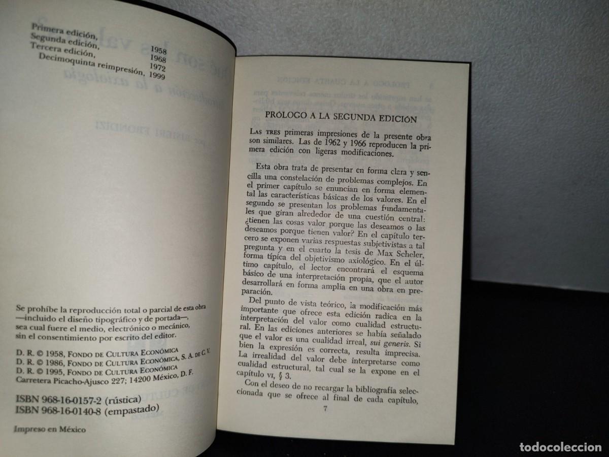 Libros de segunda mano: 66- &iquest;QU&Eacute; SON LOS VALORES?. INTRODUCCI&Oacute;N A LA AXIOLOG&Iacute;A - RISIERI FRONDIZI - Foto 5