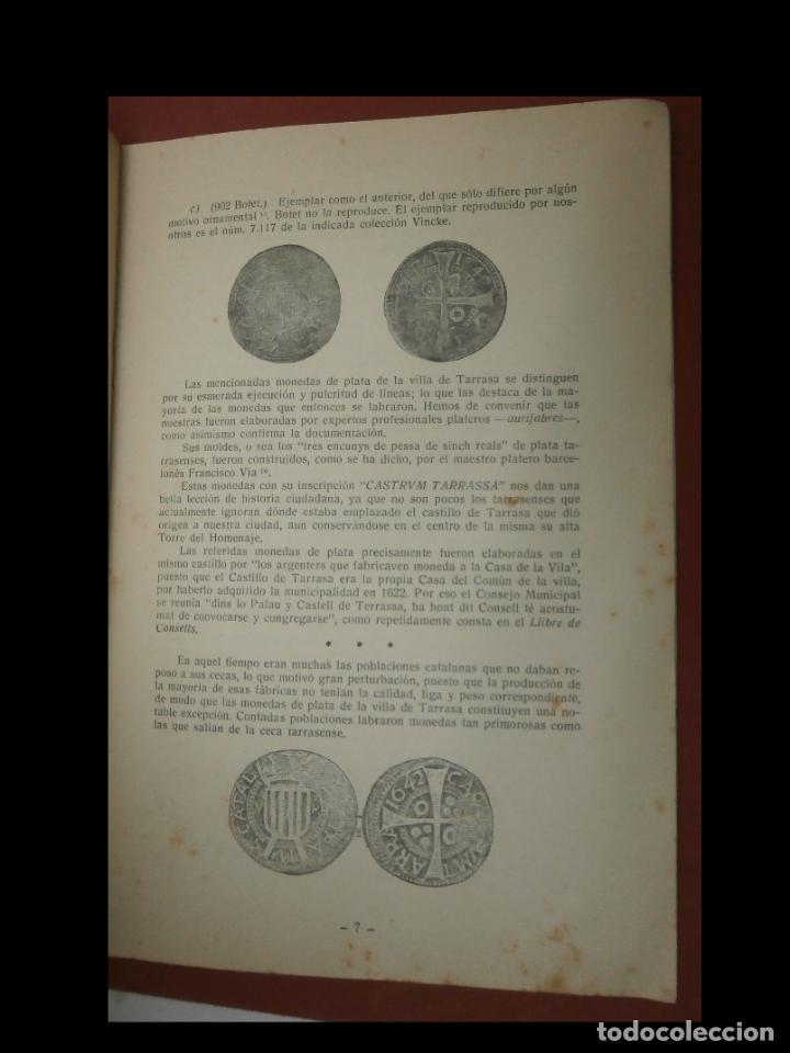 Libros de segunda mano: Historia monetaria de Tarrasa. S. Card&uacute;s - Foto 4