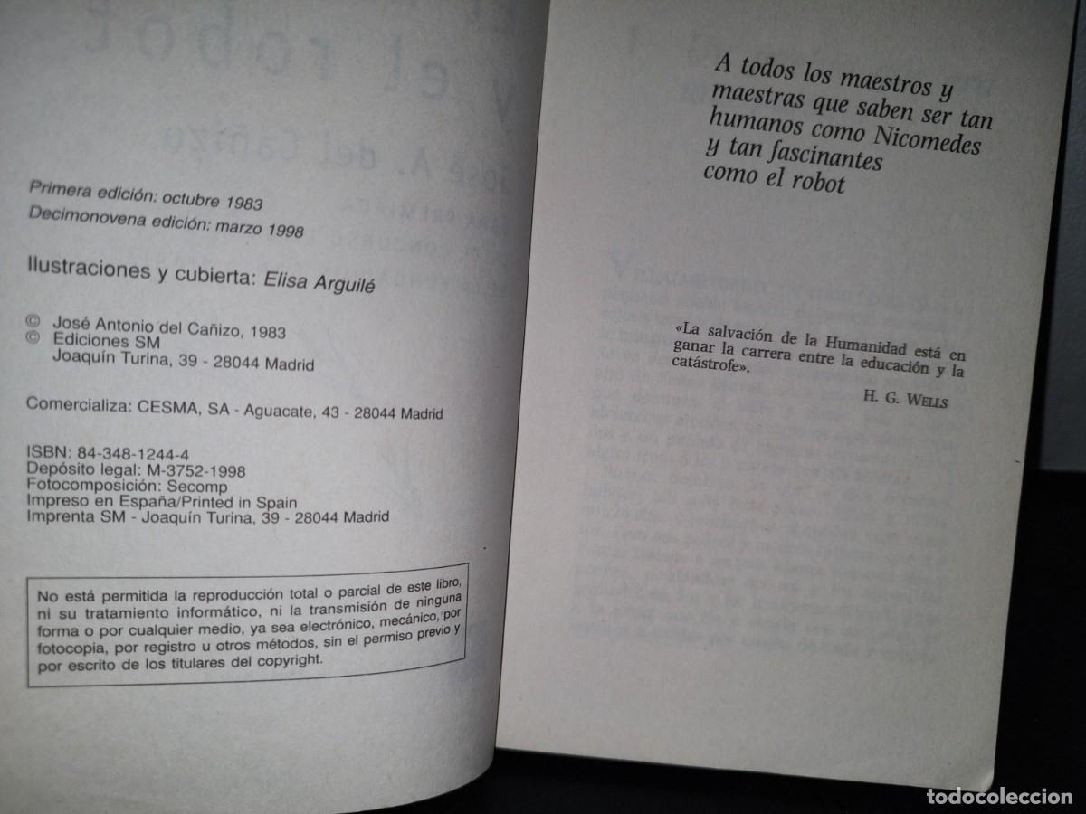 Libros de segunda mano: 66- EL MAESTRO Y EL ROBOT - JOS&Eacute; A. DEL CA&Ntilde;IZO - Foto 5