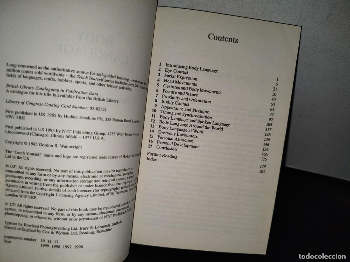 Libros de segunda mano: 66- LENGUAJE CORPORAL / BODY LANGUAGE. TEACH YOURSELF - Foto 4