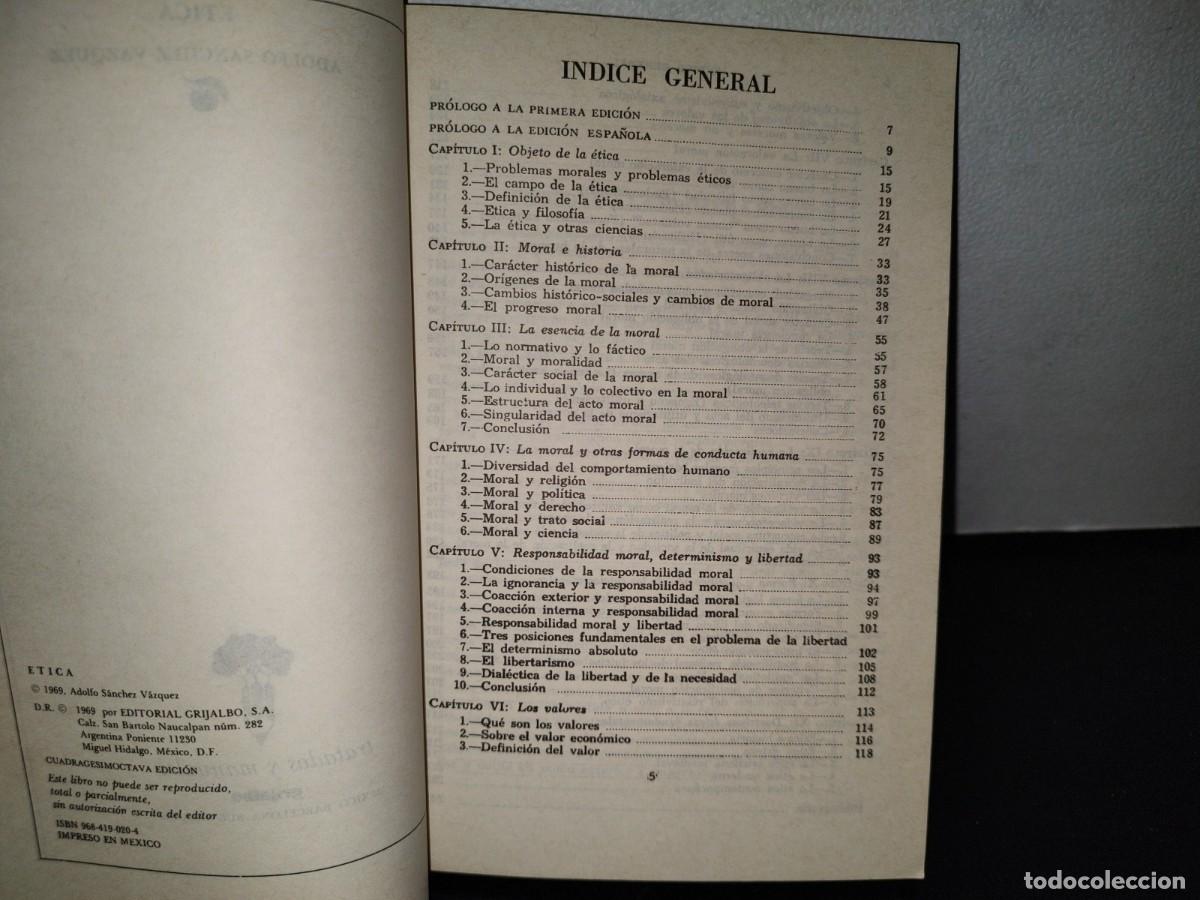 Libros de segunda mano: 66- &Eacute;TICA - &Aacute; S&Aacute;NCHEZ V&Aacute;ZQUEZ - Foto 4