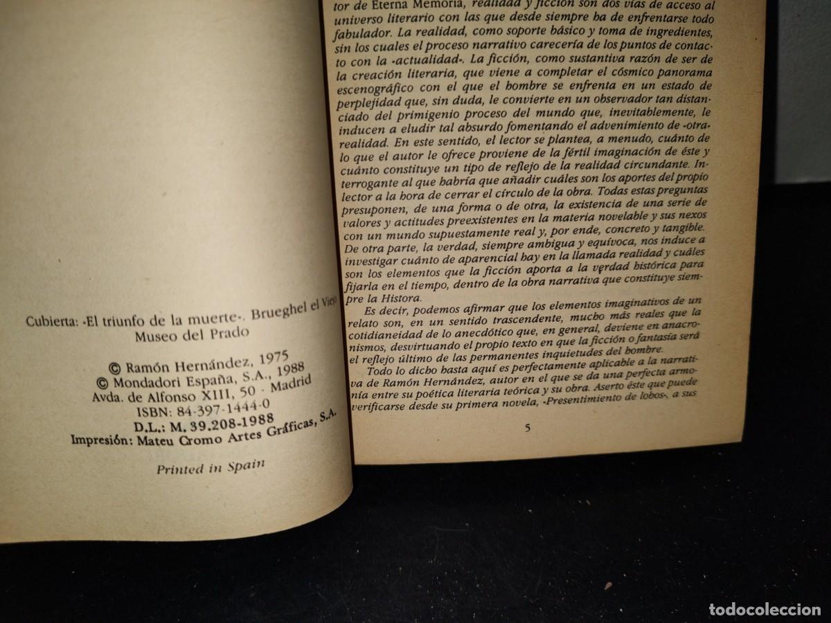 Libros de segunda mano: 66- ETERNA MEMORIA - RAM&Oacute;N HERN&Aacute;NDEZ - 1988 - Foto 4