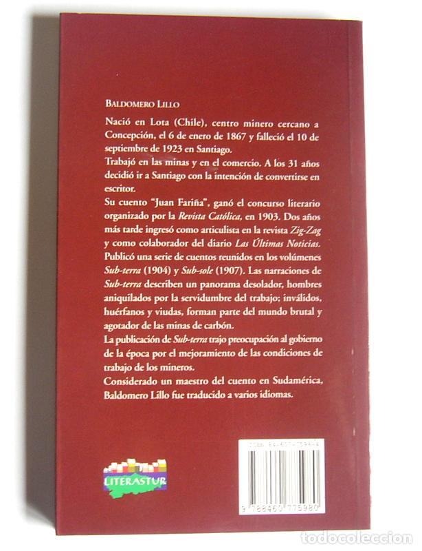 Libros de segunda mano: SUB TERRA - BALDOMERO LILLO - EDITORIAL LITERASTUR. 2003 - Foto 2