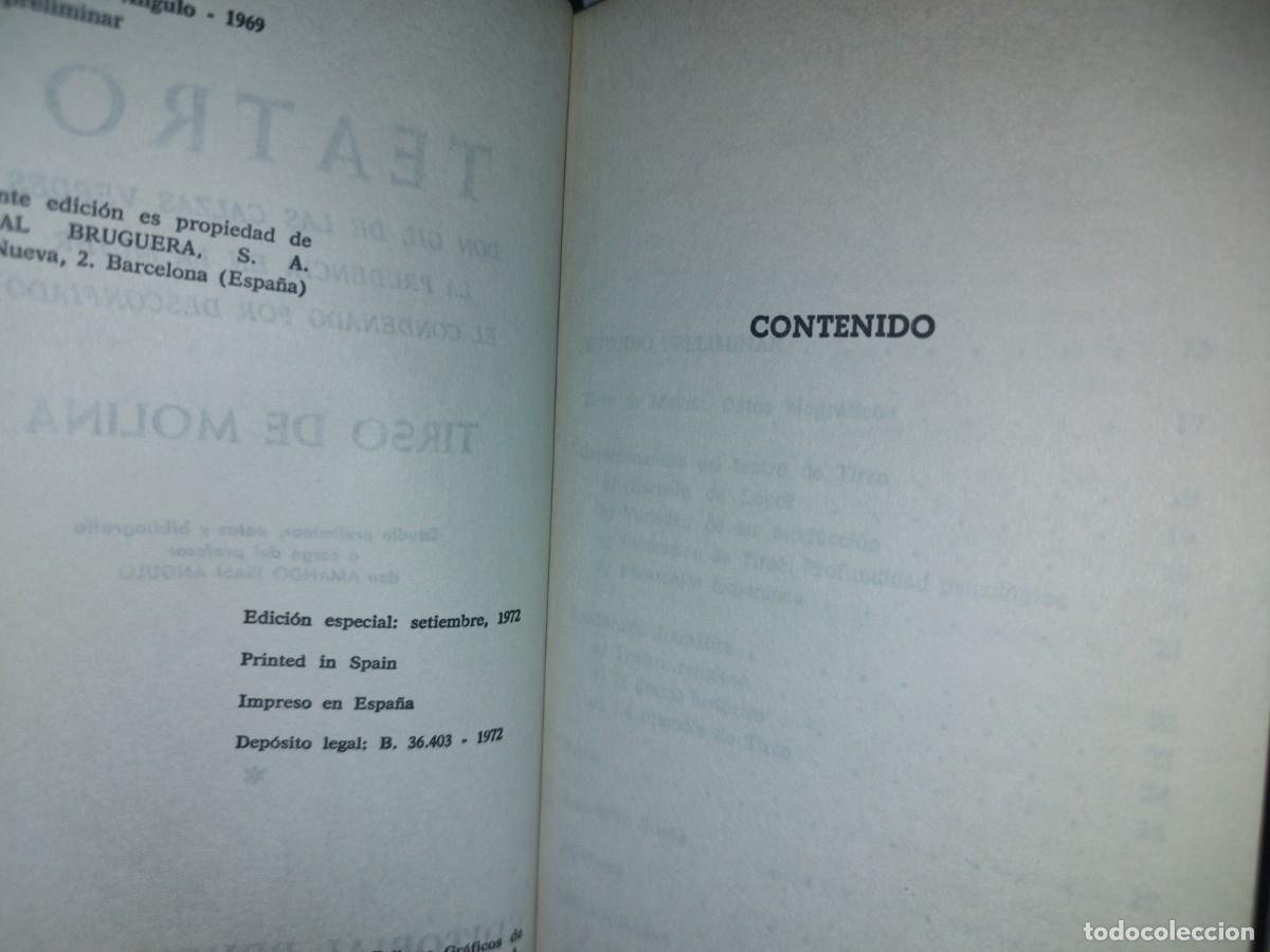 Libros de segunda mano: 66- TEATRO. TIRSO DE MOLINA - Foto 4