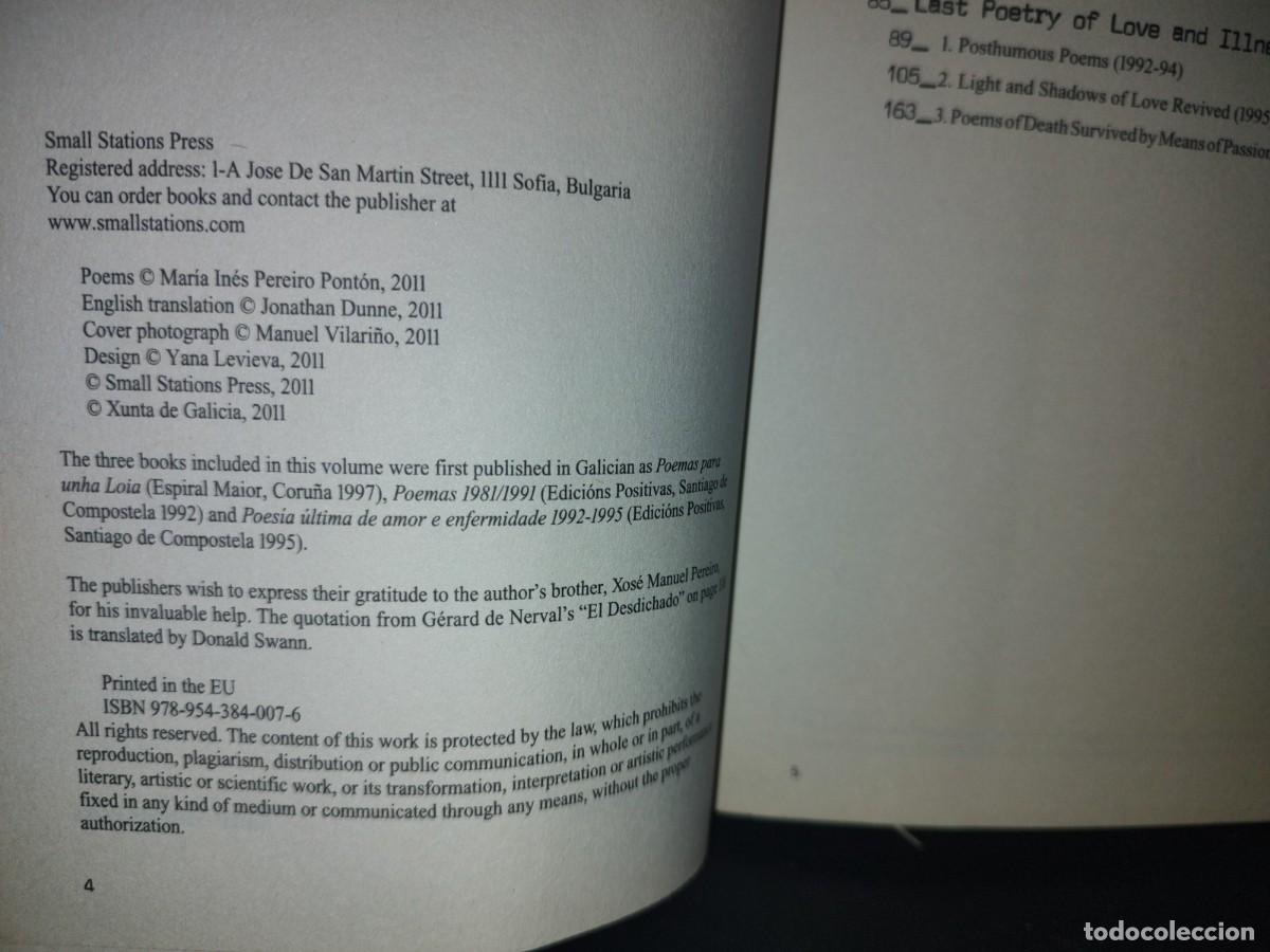 Libros de segunda mano: 66- LOIS PEREIRO. COLLECTED POEMS - Foto 4