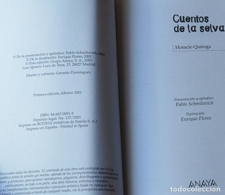 Libros de segunda mano: CUENTOS DE LA SELVA - HORACIO QUIROGA - ANAYA - Foto 3