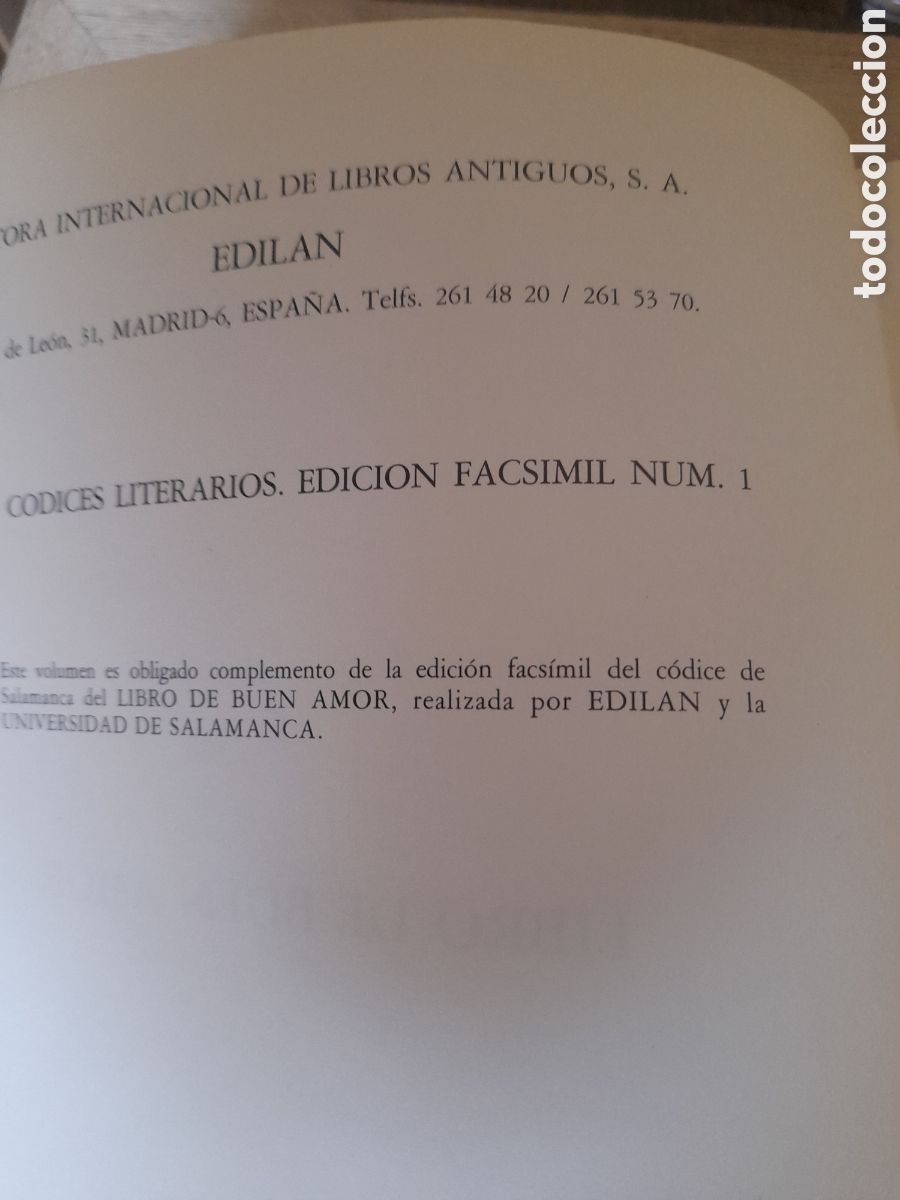 Libros de segunda mano: Libro de Buen Amor, Edici&oacute;n facs&iacute;mil del C&oacute;dice de Salamanca, numerado - Foto 5