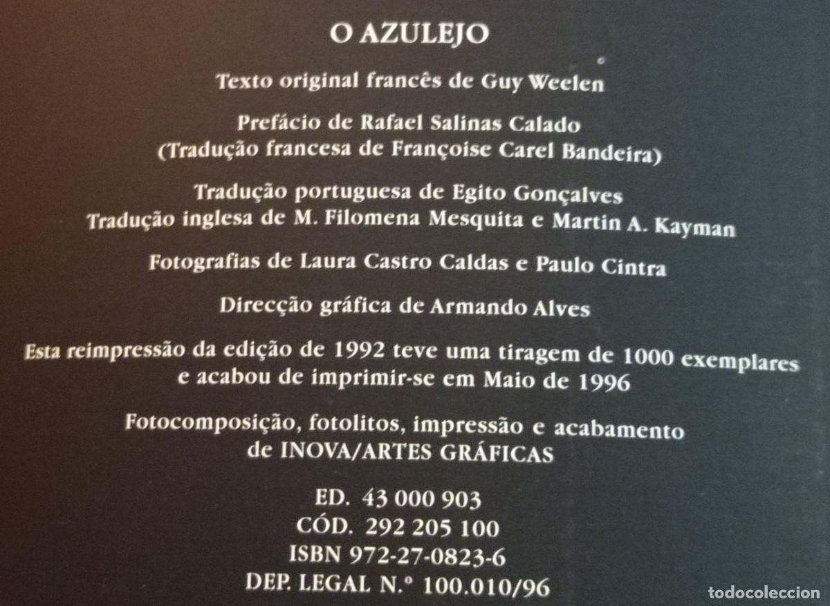 Libros de segunda mano: GUY WEELEN. O AZULEJO. GRAN FORMATO - Foto 2