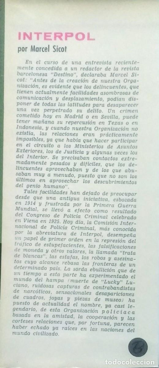 Libros de segunda mano: INTERPOL - MARCEL SICOT - C&Iacute;RCULO ROJO. - Foto 2