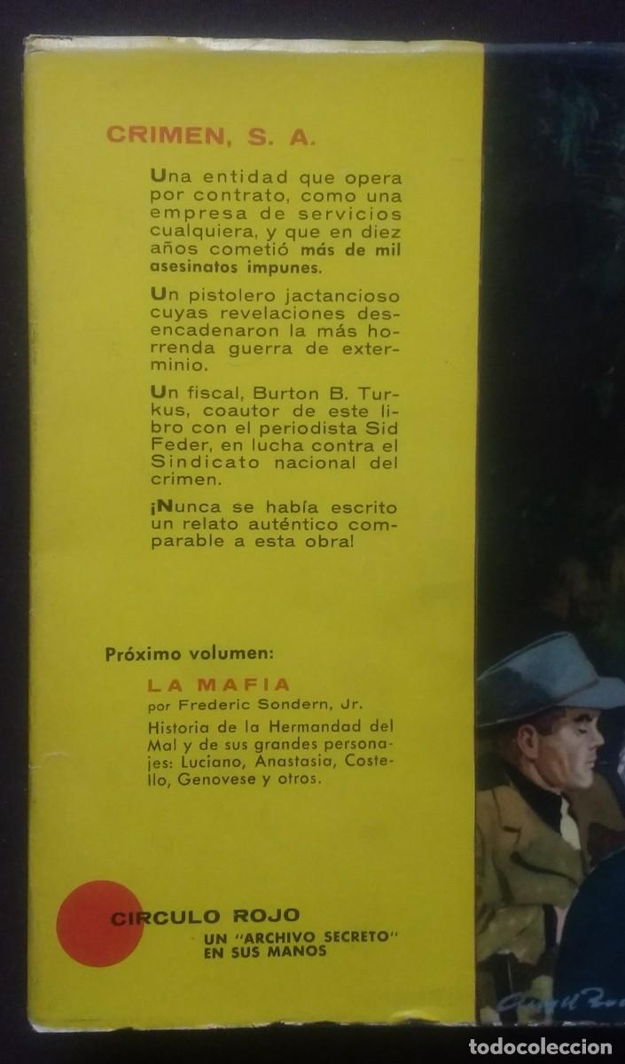 Libros de segunda mano: CRIMEN S.A. - BURTON B. TURKUS Y SID FEDER. - C&Iacute;RCULO ROJO. - Foto 2
