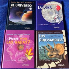 Libros de segunda mano: CUENTO PARA LEER A OSCURAS - LOS DINOSAURIOS - EL UNIVERSO - LA LUNA - HADAS - ANAYA (2014). Lote 213066047