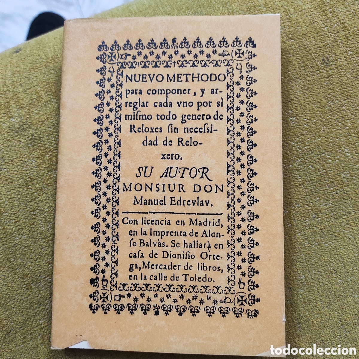 Libros de segunda mano: Nuevo methodo para componer, y arreglar cada uno.... - Foto 1
