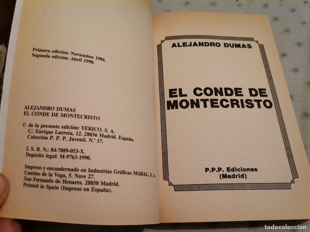 Libros de segunda mano: EL CONDE DE MONTECRISTO ALEJANDRO DUMAS ED. JUVENIL PPP 1990 - Foto 2