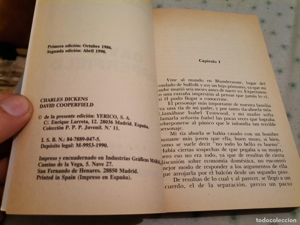 Libros de segunda mano: DAVID COPPERFIELD CHARLES DICKENS ED. JUVENIL PPP 1990 - Foto 2