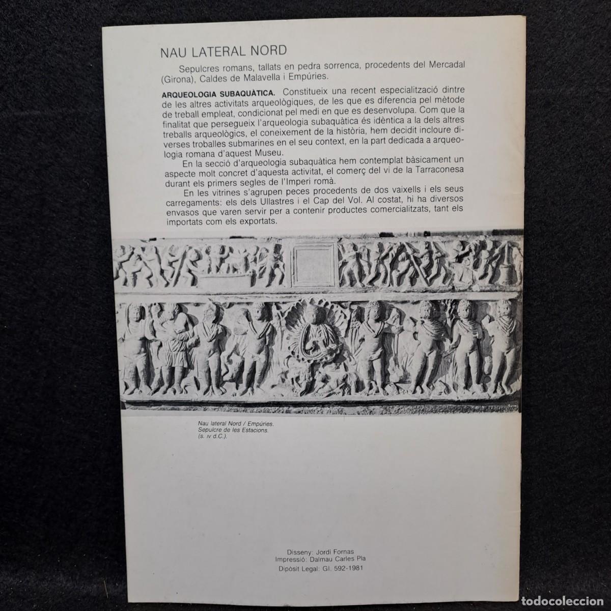 Libros de segunda mano: EL MUSEU ARQUEOL&Ograve;GIC DE SANT PERE DE GALLIGANTS - GIRONA 1981 / CAA 22.643 - Foto 2