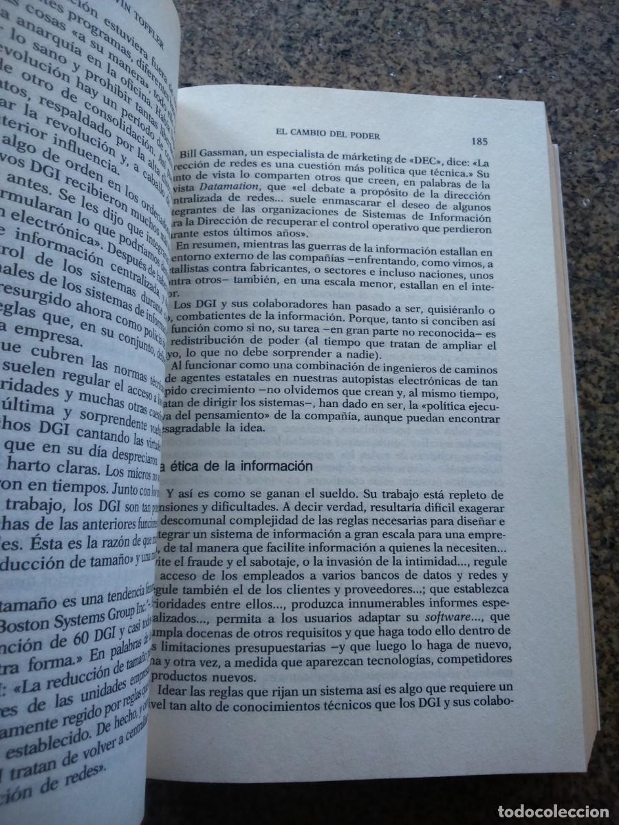 Libros de segunda mano: EL CAMBIO DE PODER - POWERSHIFT -- ALVIN TOFFLER -- PLAZA & JANES 1990 -- - Foto 2
