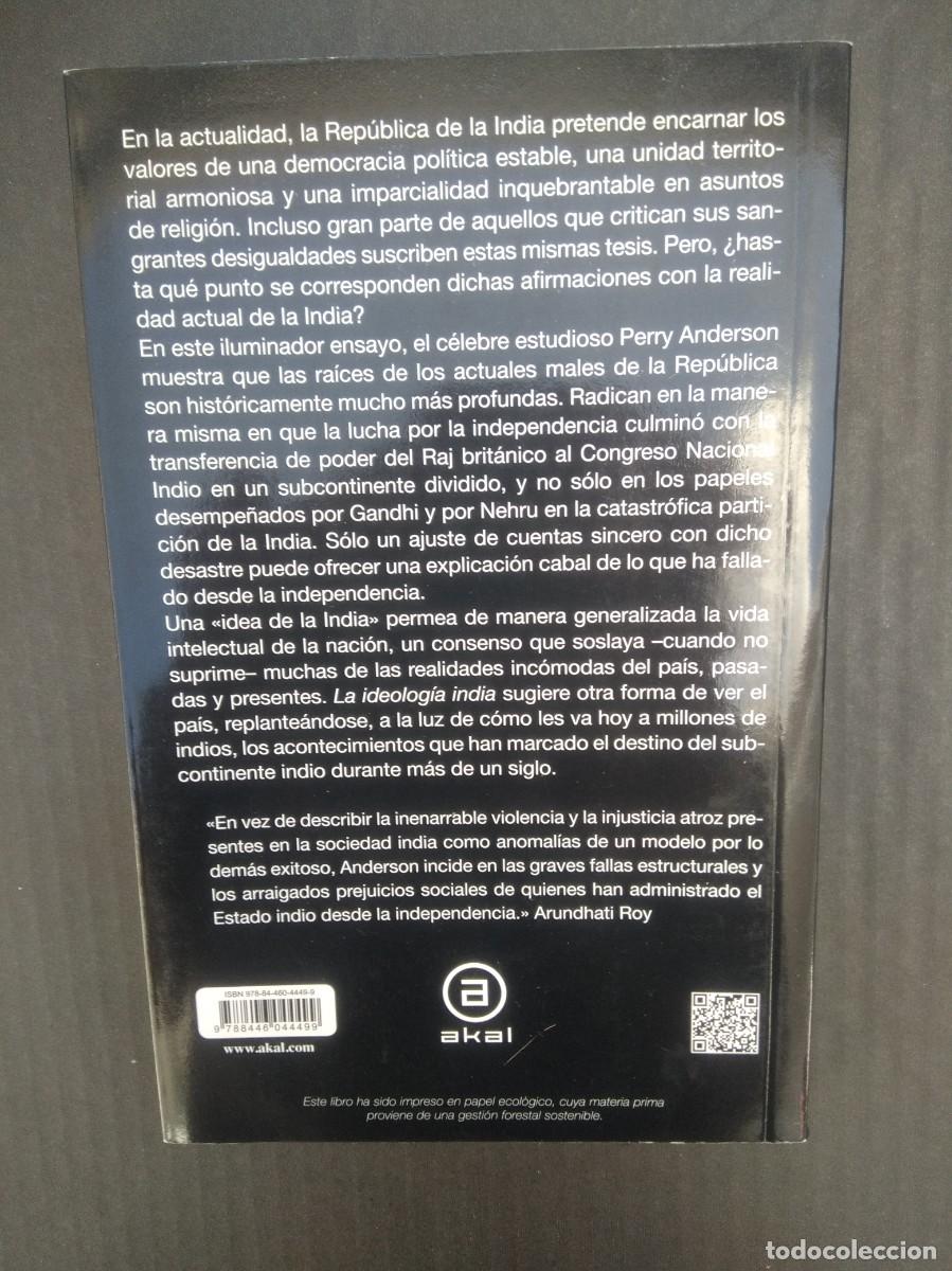 Libros de segunda mano: Libro La Ideologia India- Perry Anderson - Foto 4