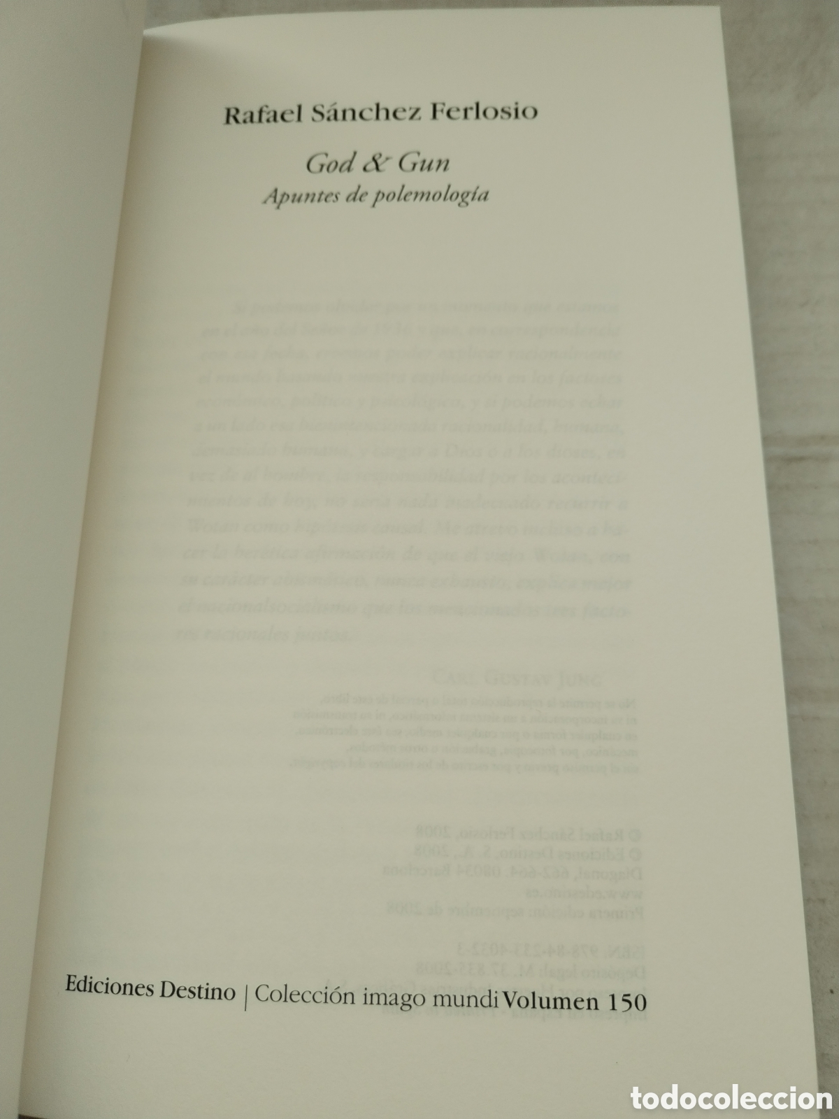 Libros de segunda mano: GOD & GUN/RAFAEL S&Aacute;NCHEZ FERLOSIO - Foto 2