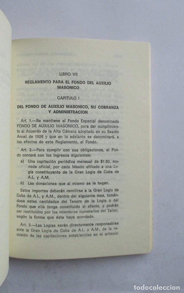 Libros de segunda mano: LEGISLACION MASONICA CUBANA - Foto 4