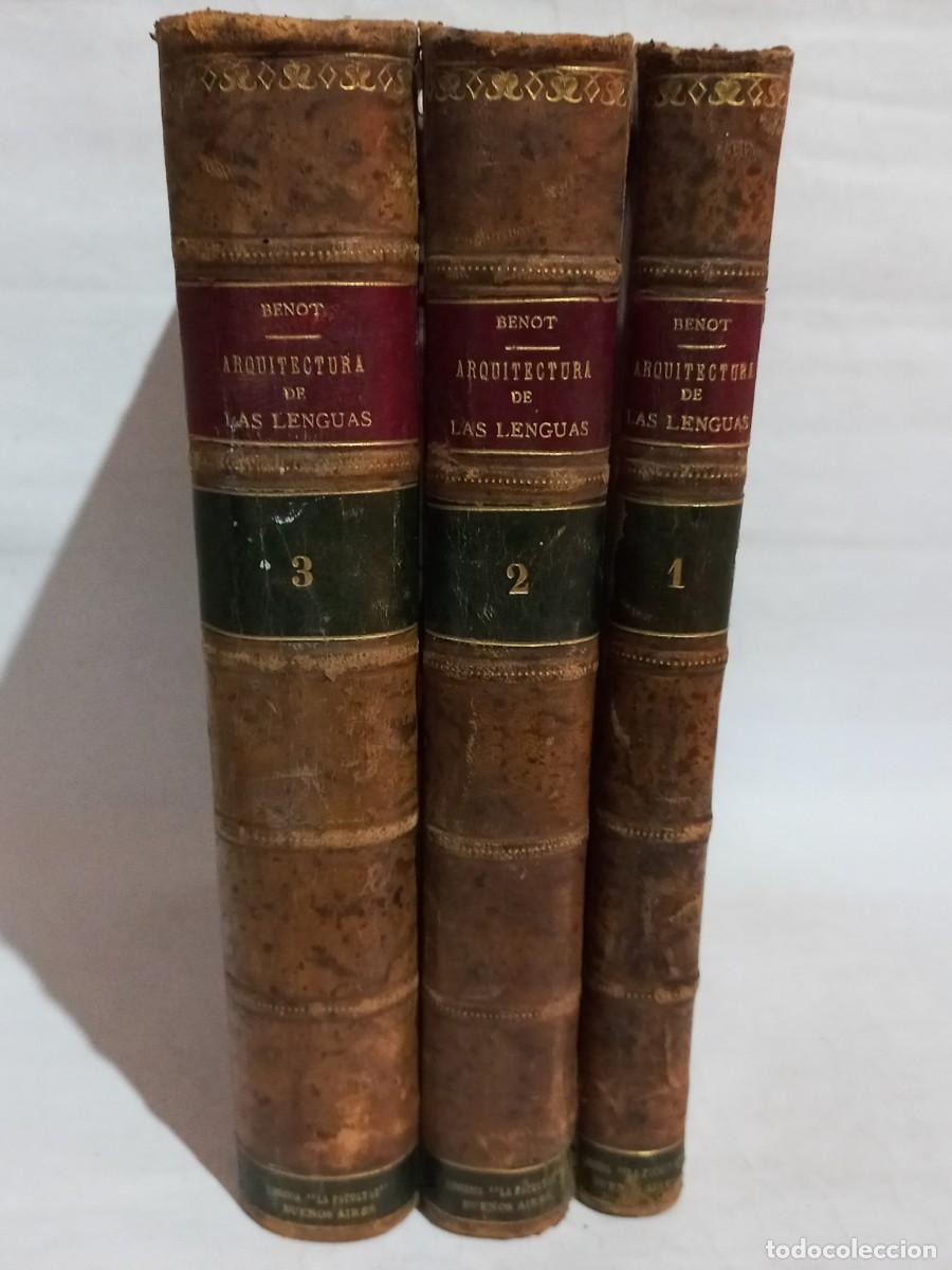 Libros de segunda mano: Eduardo Benot - Arquitectura de las Lenguas Tomo 1, 2 y 3 - Foto 2