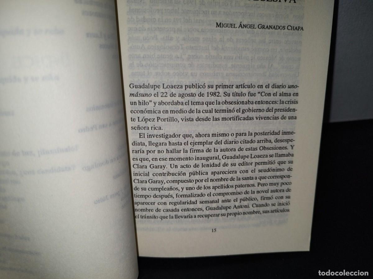 Libros de segunda mano: 67- OBSESIONES - GUADALUPE LOAEZA - PRIMERA EDICI&Oacute;N 1994 - Foto 7