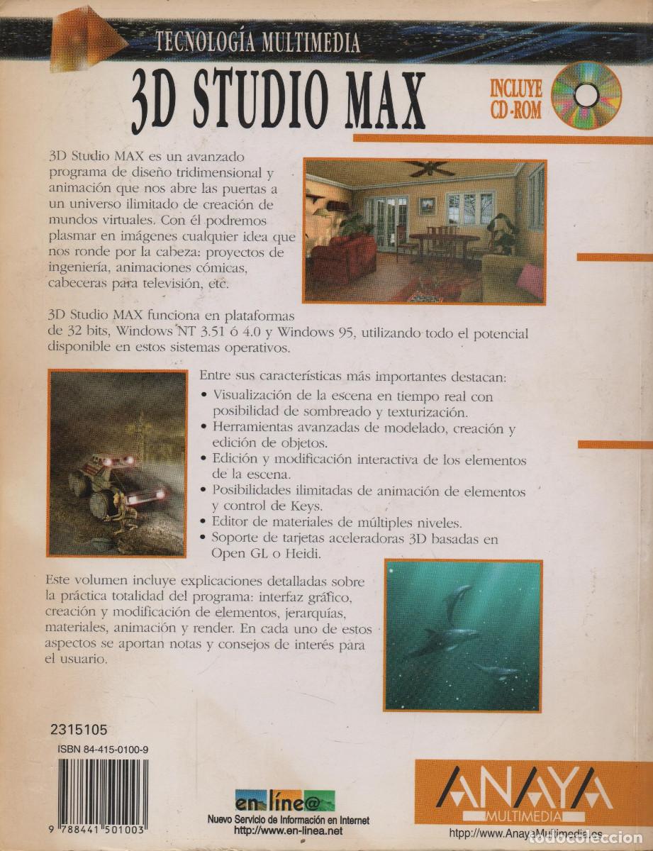 Libros de segunda mano: 3D Studio Max. Roberto Potenciano. Anaya. Falta CD. Inform&aacute;tica. - Foto 2