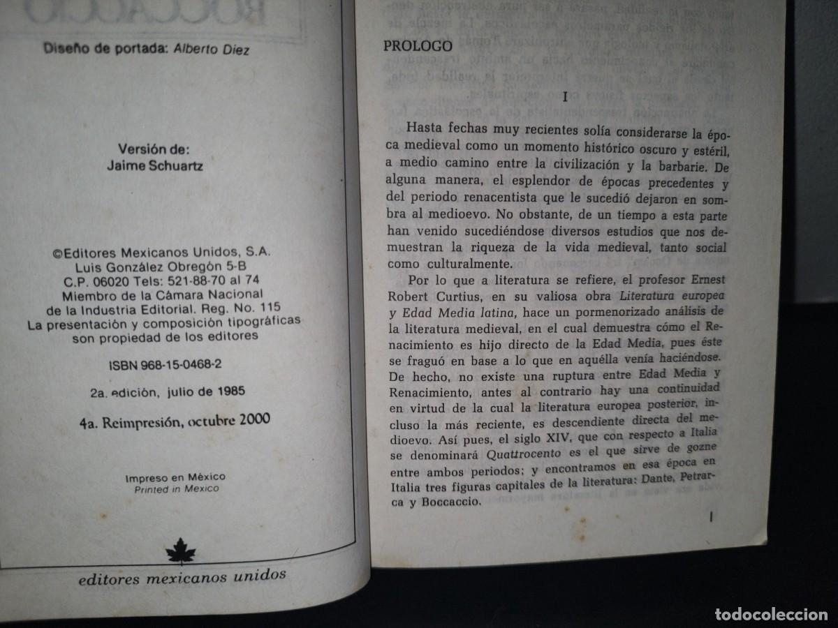 Libros de segunda mano: 67- DECAMER&Oacute;N. BOCCACIO - EDITORES MEXICANOS UNIDOS - 2000 - Foto 5