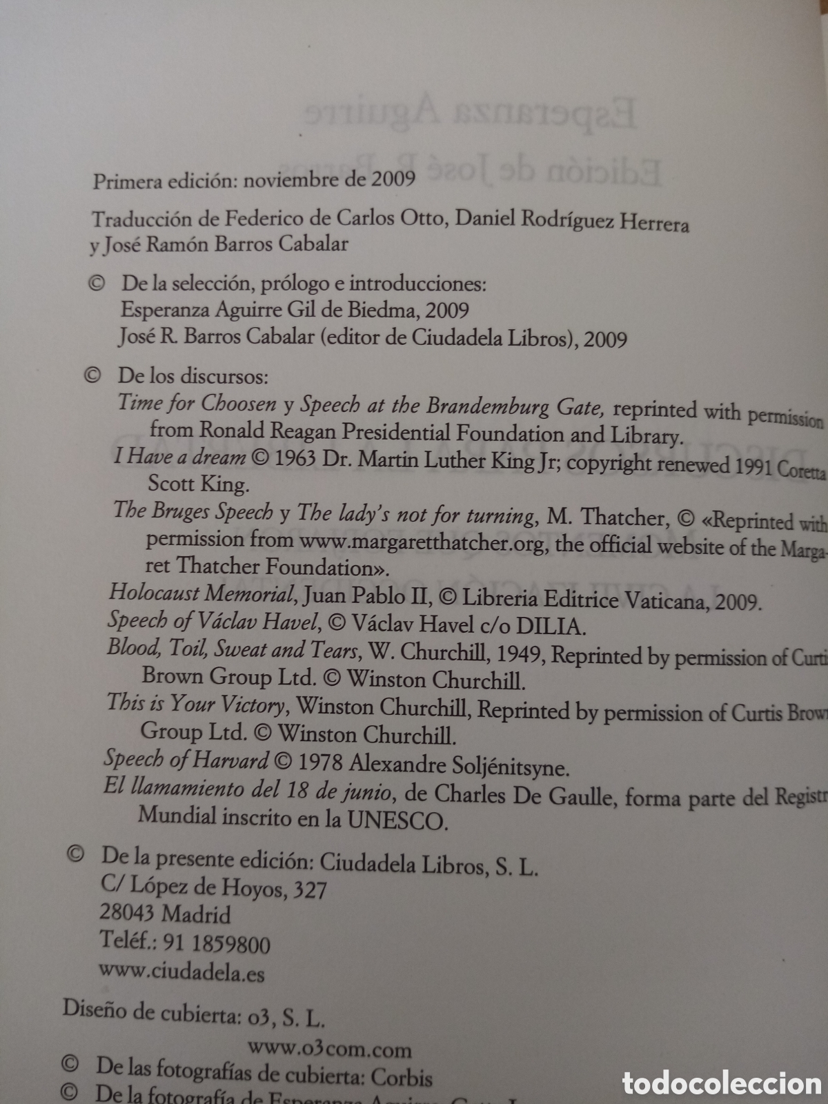 Libros de segunda mano: Discursos para la libertad -Esperanza Aguirre- - Foto 5