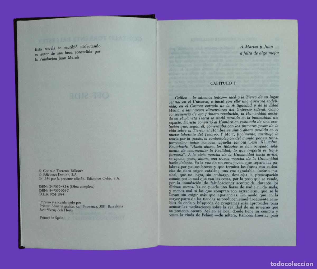 Libros de segunda mano: OFF-SIDE. GONZALO TORRENTE BALLESTER. BUEN ESTADO. - Foto 3