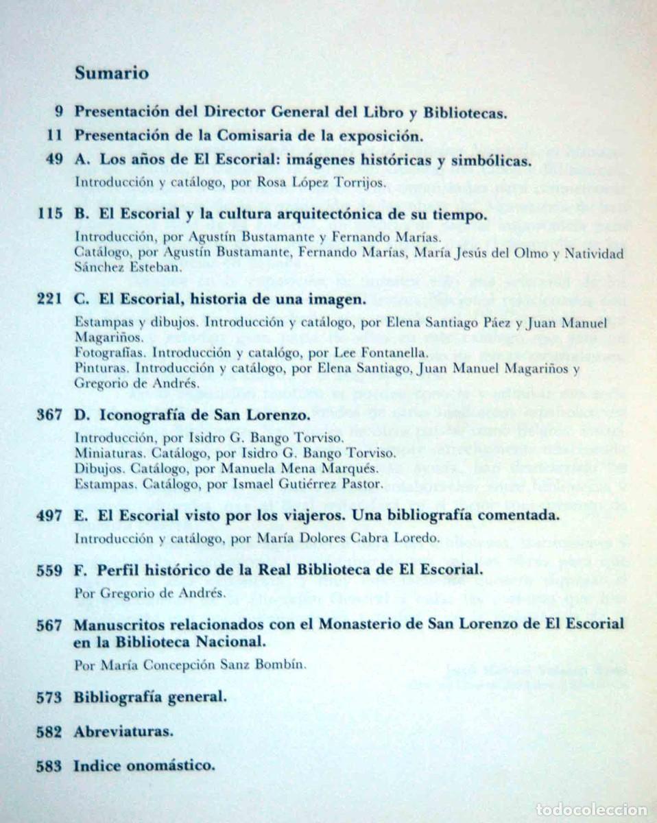 Libros de segunda mano: EL ESCORIAL EN LA BIBLIOTECA NACIONAL. IV CENTENARIO DEL MONASTERIO DE EL ESCORIAL - Foto 2