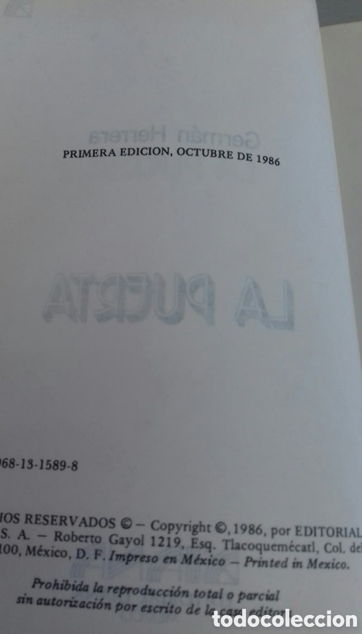 Libros de segunda mano: Libro Misterio La Puerta Germ&aacute;n Herrera - Foto 2