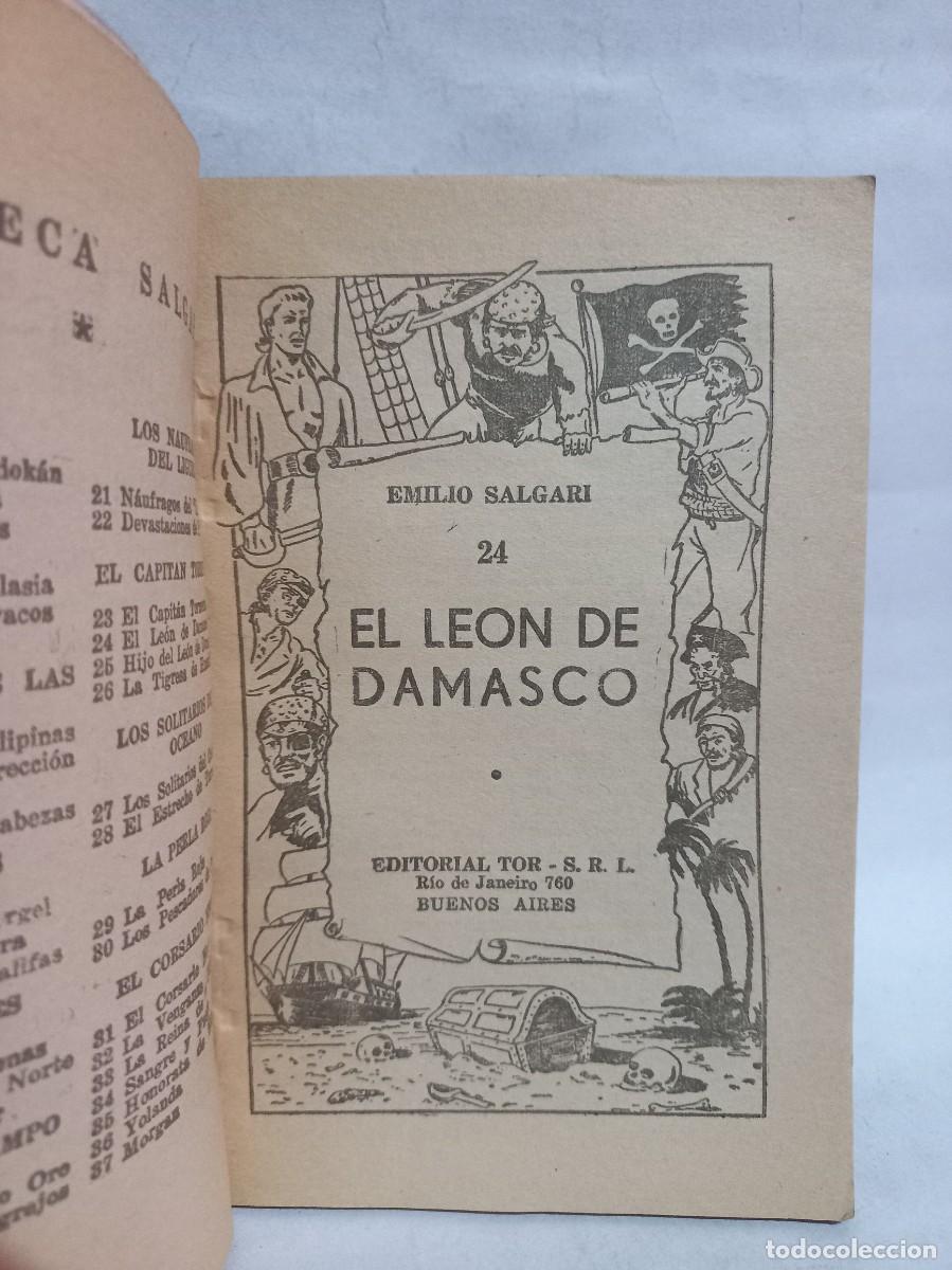 Libros de segunda mano: Emilio Salgari - El Le&oacute;n de Damasco - 1957 - Foto 3