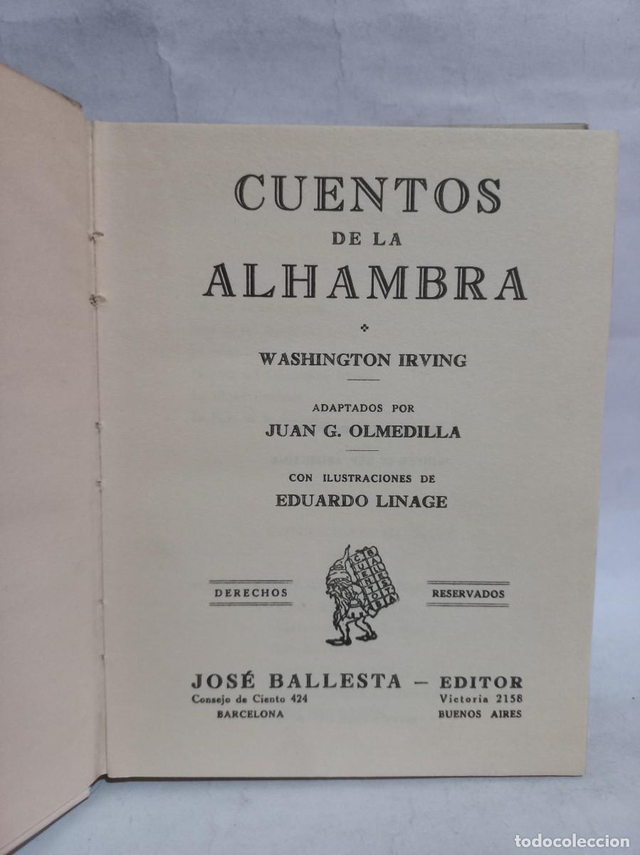 Libros de segunda mano: Washington Irving - Cuentos de la Alhambra - Foto 3