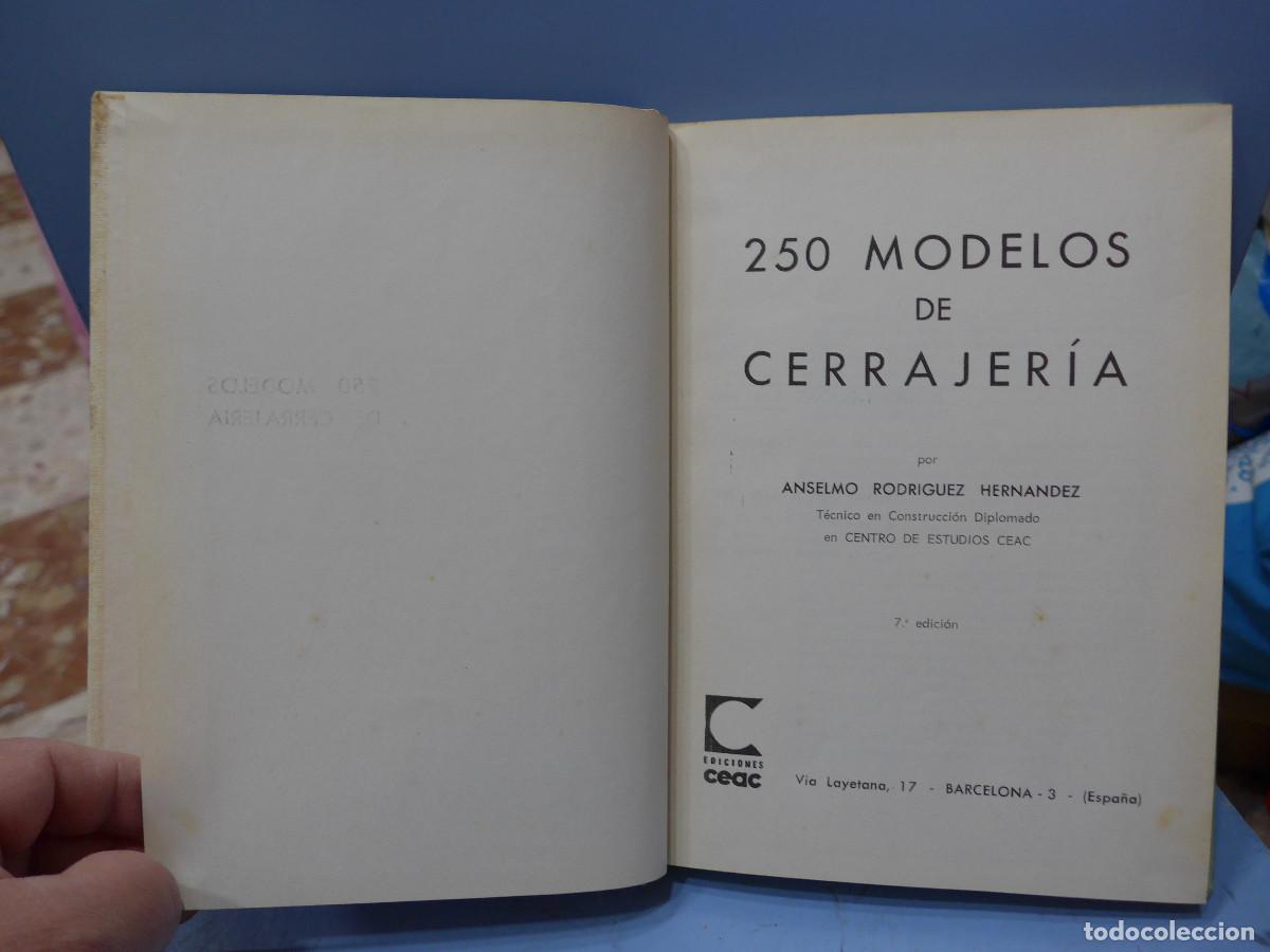 Libros de segunda mano: 250 MODELOS DE CERRAJERIA - CEAC - Foto 7
